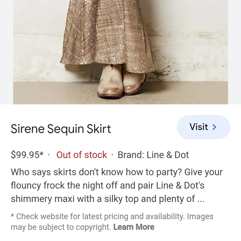 Anthropologie line and dot sequin skirt